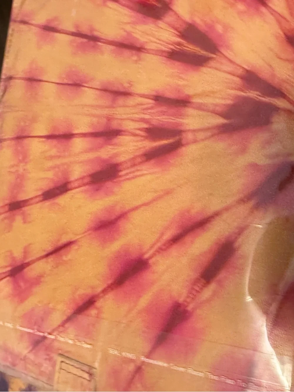 NWT Leather Tablet Sleeve Cover in Yellow & Pink Tie-Dye